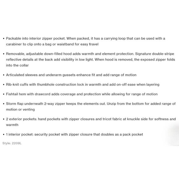 Canada Goose Ellison Jacket 2209L Lightweight Packable Coat Womens L New w/o Tag - Picture 16 of 16